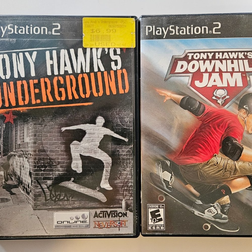 Two PlayStation 2 Tony Hawk Games. C.I.B